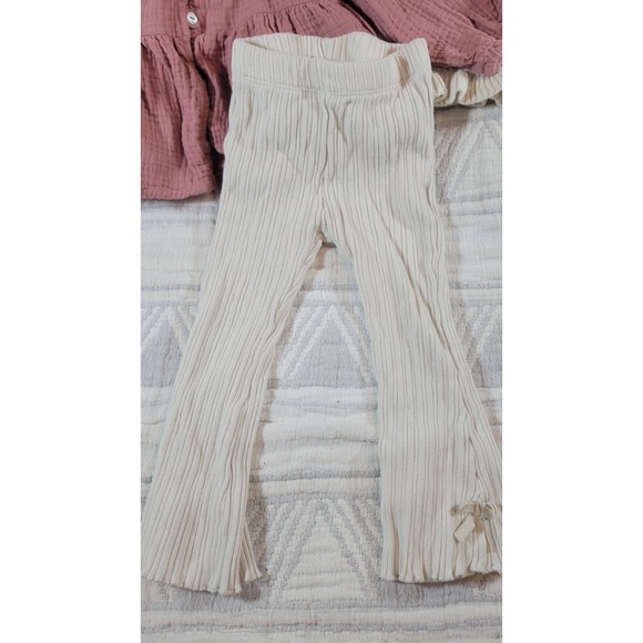 ZARA Baby/Toddler Outfit Bundle | Crochet Collar Blouse + Knit Sweater + Ribbed - Picture 2 of 13